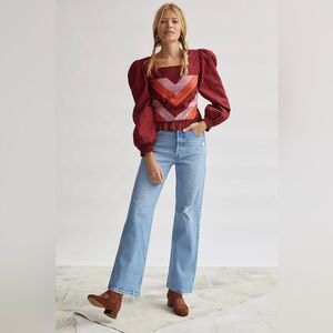 Levi's Ribcage Straight Jeans - Size 25 (Denim Light)